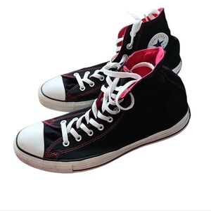 Converse Black and Red High-Tops Chuck Taylor Size 12 Mens